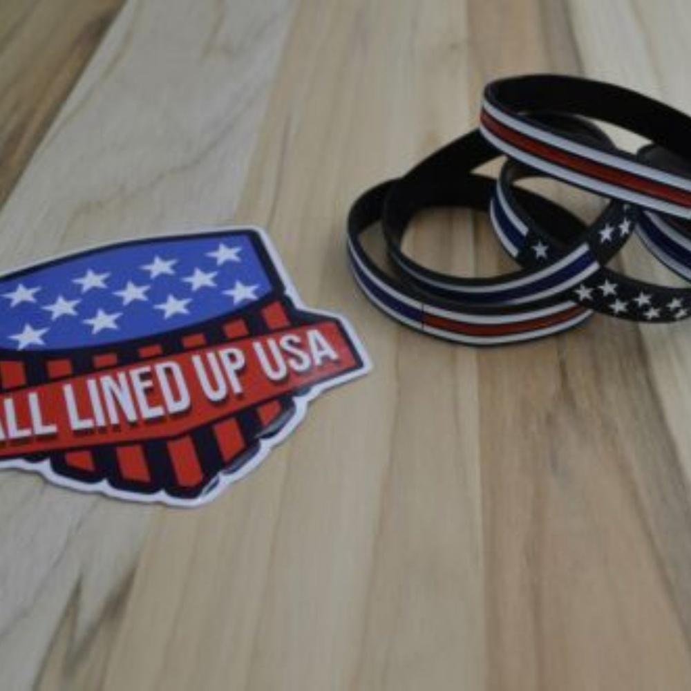 Red And Blue Flag Silicone Bracelet